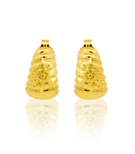 Pendientes Mask de Plata Dorada