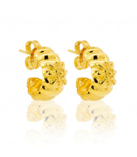 Pendientes Mask de Plata Dorada