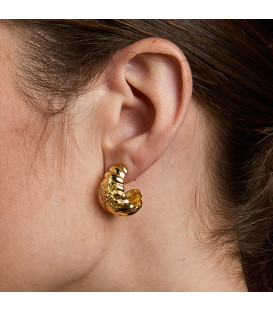 Pendientes Mask de Plata Dorada