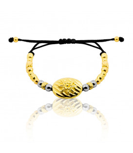 Pulsera Mask de Plata Dorada