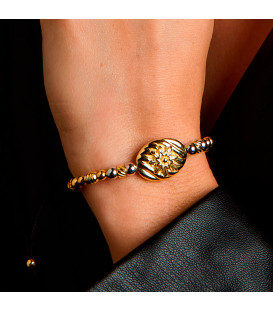 Pulsera Mask de Plata Dorada