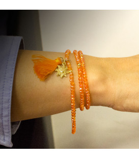 Pulsera Elástica Naranja Triple con Eguzkilore