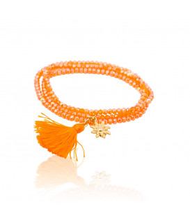 Pulsera Elástica Naranja Triple con Eguzkilore