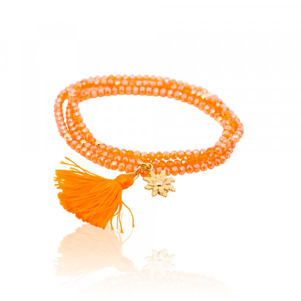 Pulsera Elástica Naranja Triple con Eguzkilore
