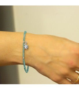 Pulsera Elástica Turquesa con Eguzkilore