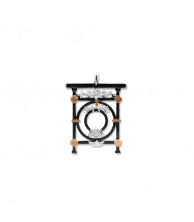 Colgante Barandilla de la Concha de Plata con Lámina de Oro