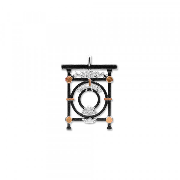 Colgante Barandilla de la Concha de Plata con Lámina de Oro