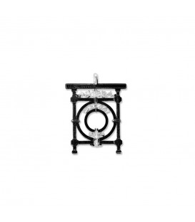 Colgante Barandilla de la Concha de Plata con Lámina de Oro