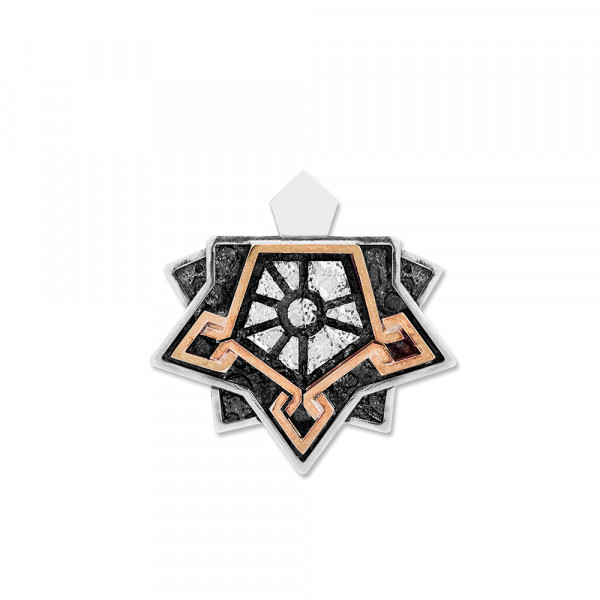 Colgante Ciudadela de Plata con láminas de Oro