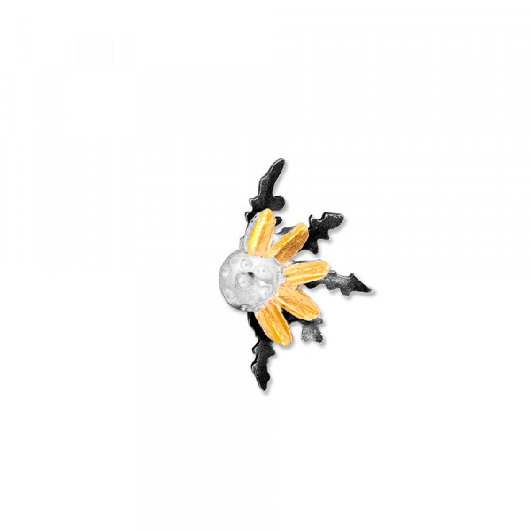 Colgante Eguzkilore de Plata con láminas de Oro