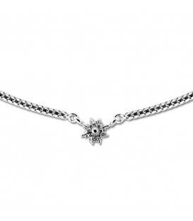 Gargantilla de Plata con 3 Eguzkilore y Cadena Semirígida