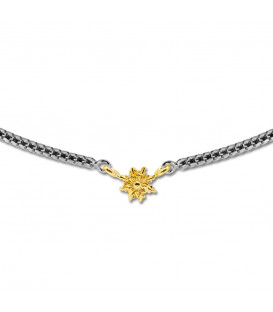 Gargantilla de Plata con 3 Eguzkilore y Cadena Semirígida