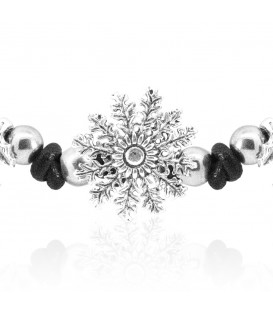 Gargantilla Mari Brillo Diez Hojas con Motivo Eguzkilore