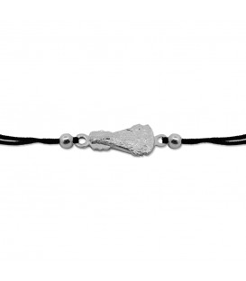 Pulsera Virgen de Begoña de Plata con Hilo Negro