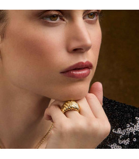 Pendientes Mask de Plata Dorada