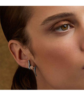 Pendientes Tximist de Rutenio y Plata Rosa