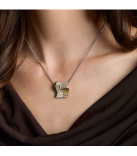 Colgante Gure Guggen de Plata y Lámina de Oro