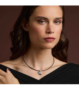 Colgante Almendra de Plata con Lámina de oro