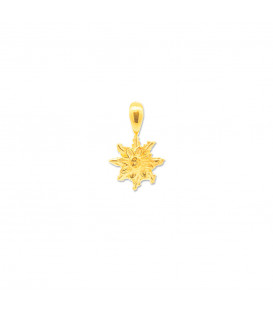 Colgante de Plata Dorada Con Motivo Eguzkilore 9mm