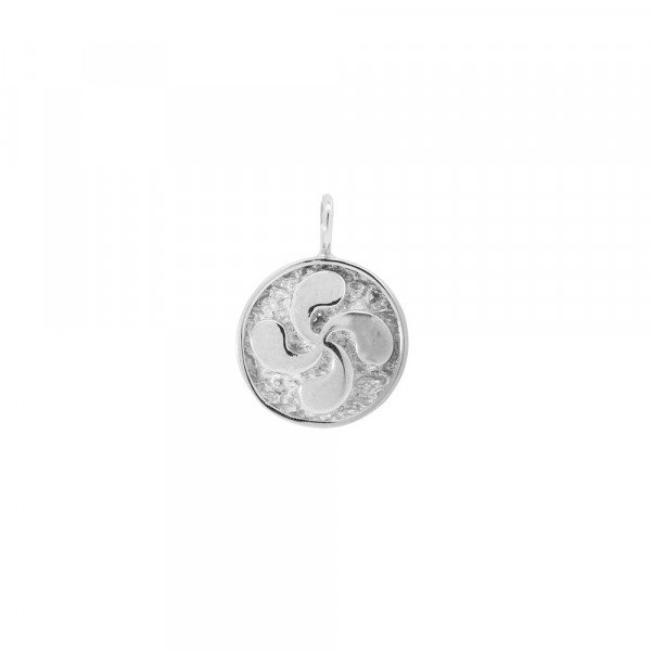 Colgante Lauburu Redondo de Plata 13mm Personalizable