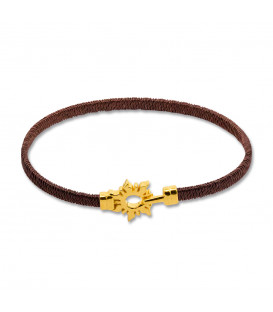 Pulsera Mountain Rígida Acero Cobre y Plata