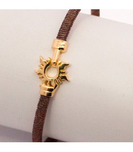 Pulsera Mountain Rígida Acero Cobre y Plata