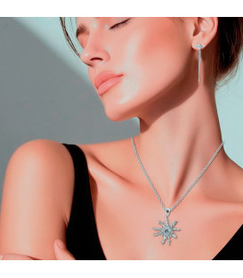 Colgante Eguzkilore 37mm de Plata