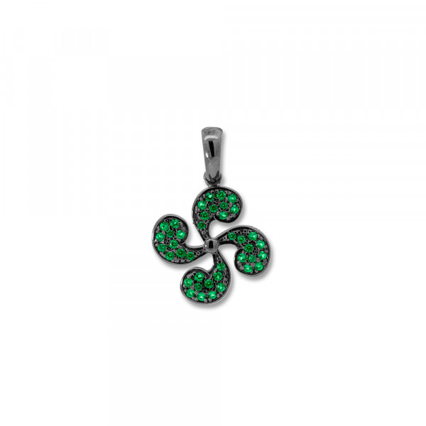 Colgante Lauburu Verde Joyerías Eguzkilore
