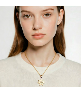 Colgante Mountain Ama Plata Dorada