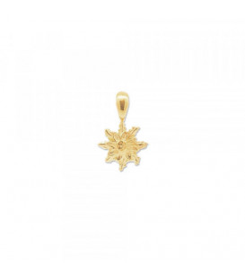 Colgante Eguzkilore Plata Dorada 9mm