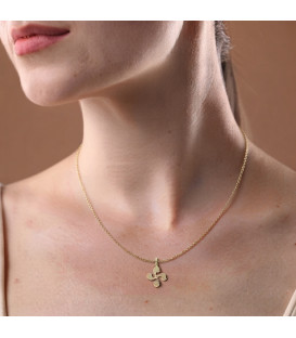Colgante Lauburu de Oro 15mm Personalizable