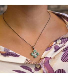 Colgante Lauburu Verde Joyerías Eguzkilore