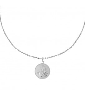Medalla Virgen del Carmen de Plata 22mm Personalizable