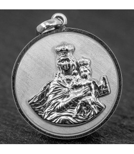 Medalla Virgen del Carmen de Plata 22mm Personalizable
