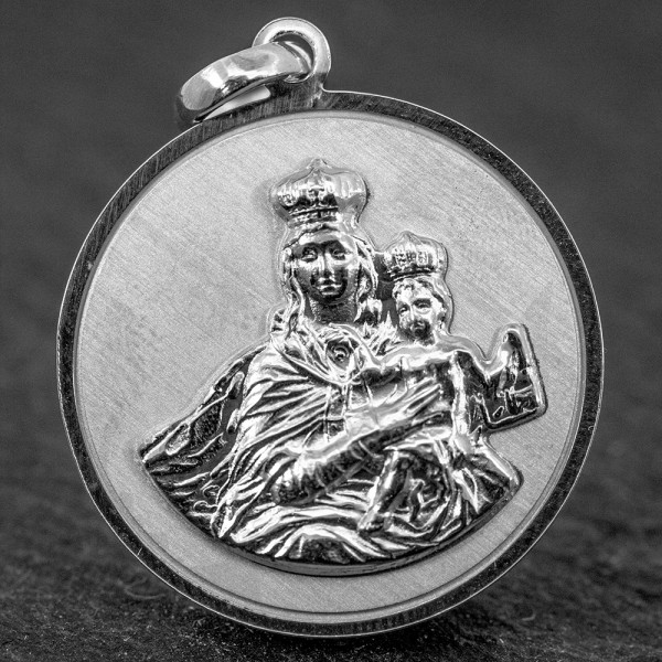 Medalla Virgen del Carmen de Plata 22mm Personalizable