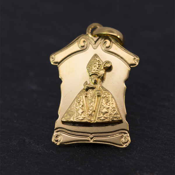 Colgante San Fermín Plata Dorada 19mm Personalizable