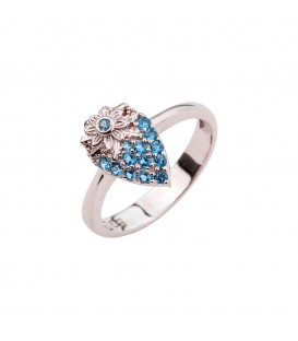 Anillo Tanta Plata y Circonitas Azules Joyerías Eguzkilore