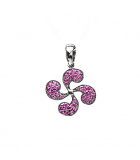 Colgante Lauburu Fucsia Joyerías Eguzkilore