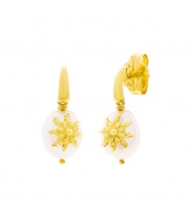 Pendientes Perla Dorado Joyerías Eguzkilore