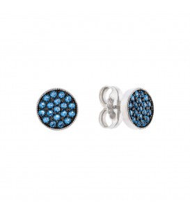 Pendientes Two Plata Azul Joyerías Eguzkilore