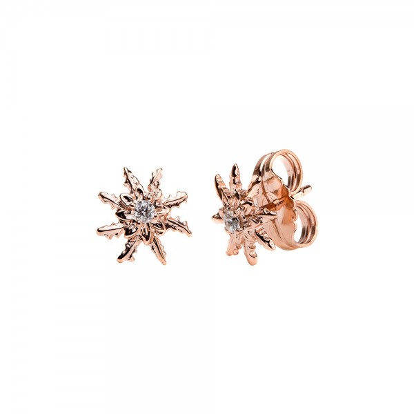 Pendientes Rosa Circonita Blanca Joyerías Eguzkilore Pendientes Rosa Circonita Blanca Joyerías Eguzkilore