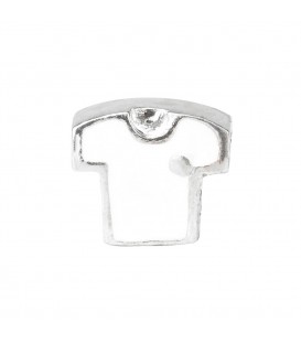 Charm Fútbol Blanco en Plata Joyerías Eguzkilore