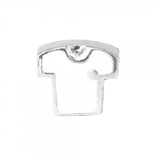 Charm Fútbol Blanco en Plata Joyerías Eguzkilore