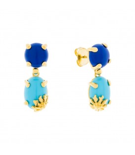 Pendientes Rania Azul Plata Joyerías Eguzkilore