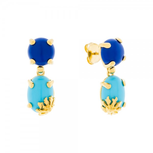 Pendientes Rania Azul Plata Joyerías Eguzkilore