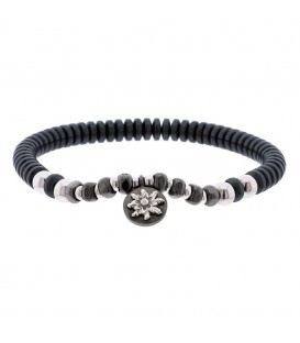 Pulsera R-Chic Plata Negra con Hematites Joyerías Eguzkilore