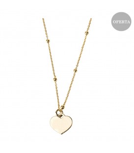 Gargantilla Mini Corazón Dorado Personalizable Joyerías Eguzkilore