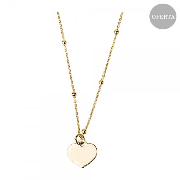 Gargantilla Mini Corazón Dorado Personalizable Joyerías Eguzkilore