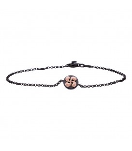 Pulsera R-Chic Lauburu Plata Rosa Joyerías Eguzkilore