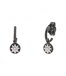 Pendientes Aro R-Chic Plata Negra Joyerías Eguzkilore